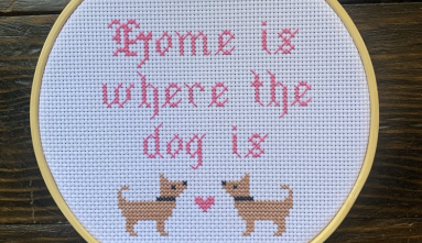 home is where the dog is stitch